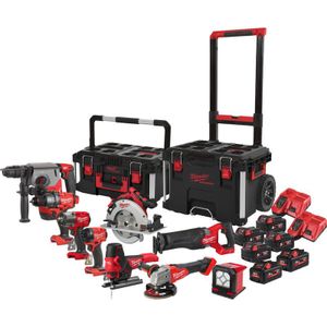 Milwaukee M18 FPP9A-555T | Powerpack 9-kit | 6 accu's + 2 laders | in Box Trolley - 4933492524