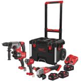 Milwaukee M18 FPP4C-555T Powerpack 4-delig 18V 5.0 / 5.5Ah In Packout™ Trolley - 4933492525