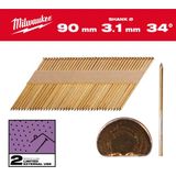 Milwaukee Accessoires Nagels D-kop 34° 90mm/SS/G/SC2 | 2.200 stuks - 4932492605 4932492605