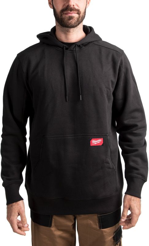 Milwaukee WH MW BL M Work hoodie midweight zwart maat M - 4932493117