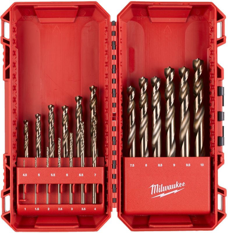 Milwaukee METAL HSS CO DRILL BIT KPL 19pcs. /1-10mm/.
