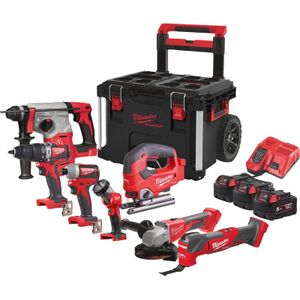 Milwaukee M18 FPP7C-503P - Powerpack 7-delige - 18V - Accu Combiset - Packout Trolley