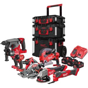 Milwaukee M18 FUEL™ FPP8C-553P Powerpack Accu Combiset 8-delig 18V 5.5Ah in PACKOUT™ Trolley - 4933498007