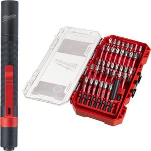 Milwaukee Accessoires Shockwave schroefbits 39-delig met zaklamp - 4932498608