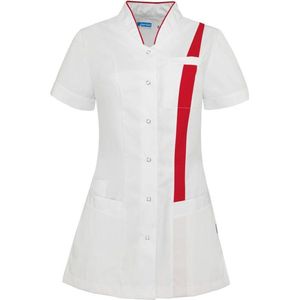 De Berkel Lara zorgjas-S-wit/rood (B3930326137S)