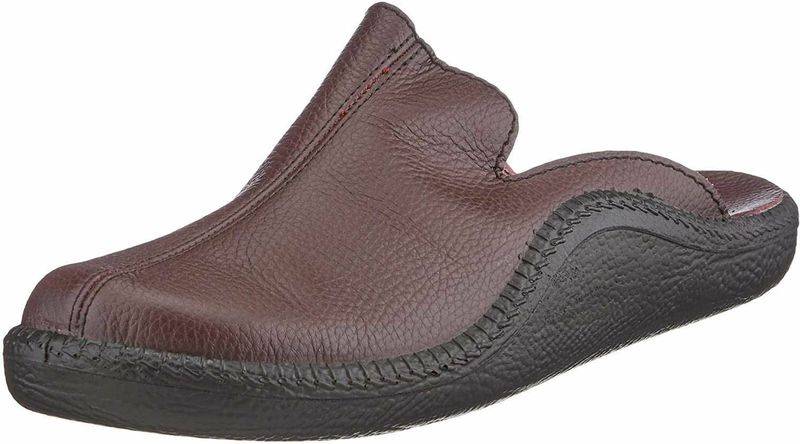 Monaco - 202 - Slippers - Bordo - Leer (nappa) - Platte Hak