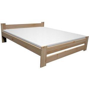 Best For You Massief houten bed, tweepersoonsbed, futonbed, massief hout, natuurlijk seniorenbed, verhoogd bed van 100% natuurlijk hout, met hoofdeinde en lattenbodem, vele maten (160x200cm)