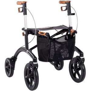 Rollator - Pearl Grey - Aluminium - Inklapbaar - Lichtgewicht