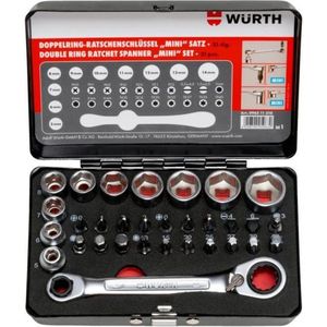 WURTH Dopsleutel 1/4"" en bitassortiment 31-delig