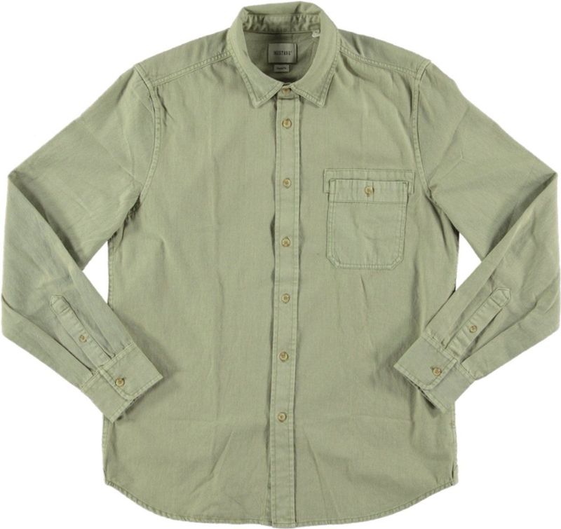 Mustang - Clemens - Overhemd - Groen - 100% Katoen