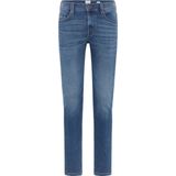 Denim - Slimfit Jeans - Effen - Heavy Washed - Gevoerde Zoom/Rand