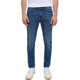 Denim - Slimfit Jeans - Effen - Heavy Washed - Gevoerde Zoom/Rand