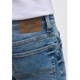 Stretchbroeken - Effen - Denim - Light Washed - Regular Pasvorm
