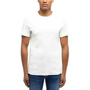 Mustang Heren T-Shirt slim fit Beige S Ronde Hals Volwassenen