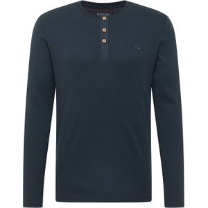 MUSTANG Arminto Herenshirt met lange mouwen, katoen, slim fit, S-6XL, blauw/zwart, Carbon 4135