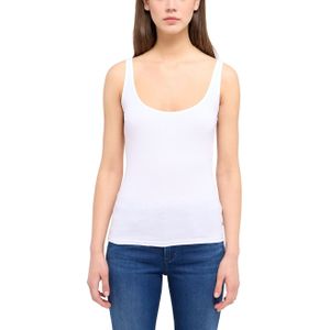 Mustang - Style Lynn - T-shirt - Wit - 100% Katoen - Mouwloos