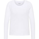 Mustang Dames Longsleeve regular fit Wit L Ronde Hals Volwassenen