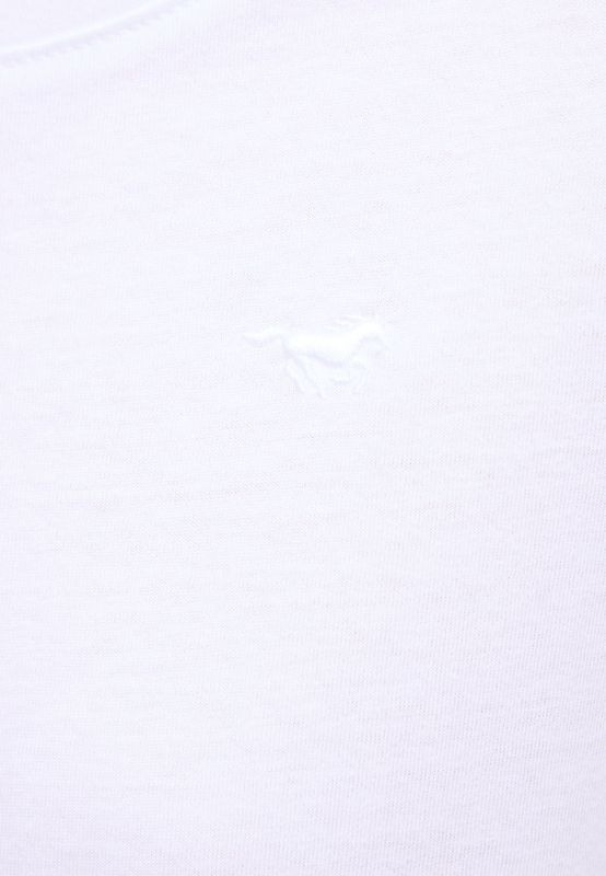 Mustang Dames Longsleeve regular fit Wit L Ronde Hals Volwassenen