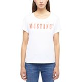 MUSTANG - Shirt - Wit - Alma - Met Logoprint