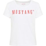 MUSTANG - Shirt - Wit - Alma - Met Logoprint