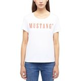 MUSTANG - Shirt - Wit - Alma - Met Logoprint