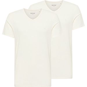 Mustang Heren T-Shirt AMADO 2 PACK regular fit Wit M V Hals Volwassenen