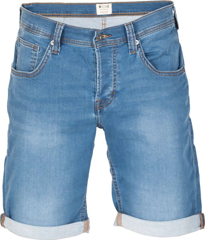 Mustang - Chicago - Korte Jeans - Blauw - Regular Fit