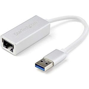 StarTech.com USB 3.0 naar Gigabit Netwerkadapter, Zilver, Aluminium Ontwerp ideaal voor MacBook, Chromebook of Tablet, Driverloze Installatie (USB31000SA)