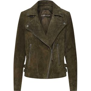 Leren Jas - Groen - 100% Leer - Aansluitend - Lange Mouwen