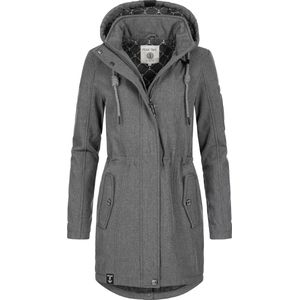 PEAK TIME Softshelljacke "L60013", mit Kapuze, wasserabweisender Übergangs-Mantel mit abnehmbarer Kapuze
