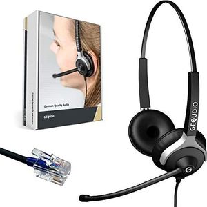 GEQUDIO - Headset - Zwart - Inclusief Aansluitkabel - 24 Maanden Garantie