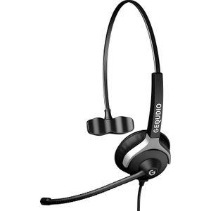 Gequdio - Koptelefoon - Bedraad - Zwart - Kantoorheadset