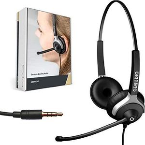 GEQUDIO Headset 2-Ohr met 3.5mm connector