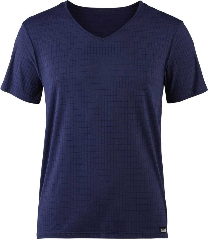Bruno Banani - Shirt - Marine Ruit - V-hals