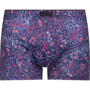 bruno banani - Retroshorts - Zwart/Bordeaux/Lichtblauwe Print - Korte Broeken