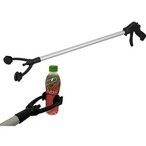 1 grijptang, afvalgrijper, armverlenging, grijphulp voor senioren, aluminium, kunststof, 88 cm, zwart/zilver
