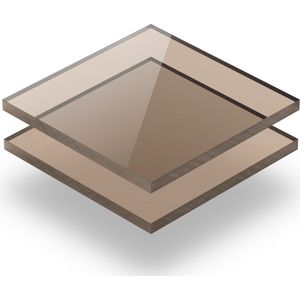 Plexiglas plaat 3 mm dik - 180 x 90 cm - Getint Bruin