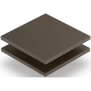 Plexiglas satijn klei glans/mat 4 mm - 90x70cm