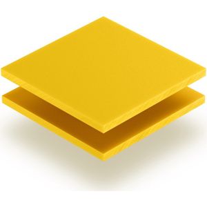 Plexiglas plaat 8 mm dik - 100 x 70 cm - Letterplaat Geel