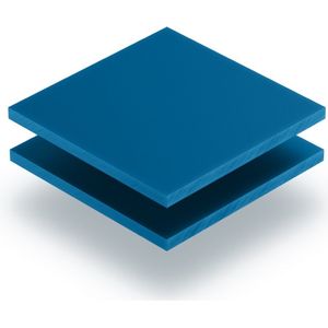 Plexiglas plaat 8 mm dik - 100 x 90 cm - Letterplaat Verkeersblauw