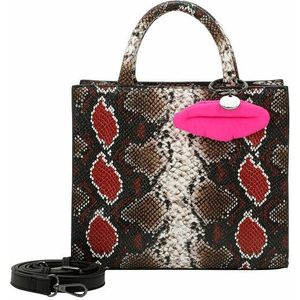 Buffalo Big Boxy Handtas 26 cm fancy snake pink