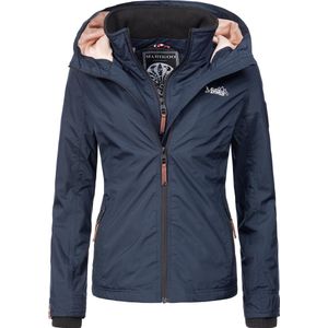 Marikoo - Lichte Overgangsjas - Donkerblauw - Dames - Met Capuchon