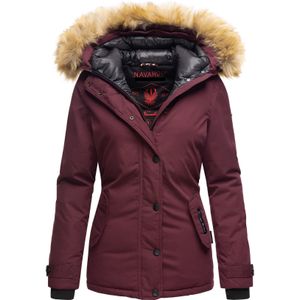 NAVAHOO Damen Warmer Winterjacke Parka mit Kunstfell-Kapuze Laura