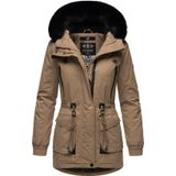 NAVAHOO Damen Sportlicher Wintermantel Baumwoll-Parka mit Kapuze Olessaa