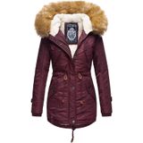 NAVAHOO Damen Hochwertiger Wintermantel Winterparka mit großem Kunstfell La Viva