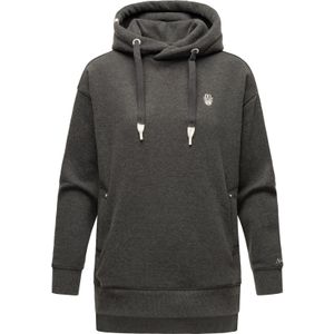 NAVAHOO Damen Kapuzensweatshirt Kuscheliger Hoodie mit Oversize Look Silberengelchen