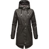 NAVAHOO Damen modischer Regen Jacke Outdoor Regenmantel Regenparka Wasserdicht Gefüttert Rainy Flower