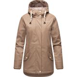 NAVAHOO Damen Warmer Regenjacke Wasserdichter Regenmantel mit Kapuze Oceans Heart