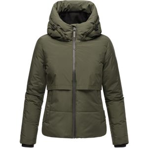 NAVAHOO Damen Winterjacke Recyceltes gefütterte Outdoor Jacke Kapuze & Stehkragen Liebesküken