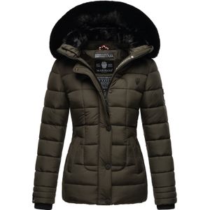 MARIKOO Damen Outdoor Winter Steppjacke mit abnehmbarer Kapuze Qesraa